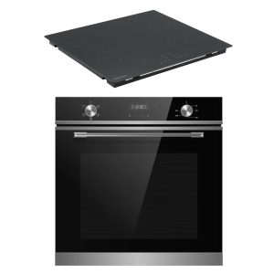 72L Multifunction Oven & 60cm Induction Hob Set - Stainless Steel & Black