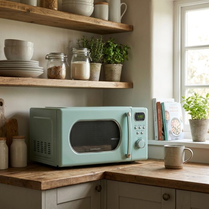 20L Freestanding Microwave 800W - Green - 6d28160b5bed0a5ba3e119fa18953337826f876260285951ae5645409d56a995
