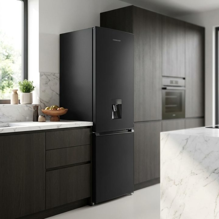 270L Freestanding Fridge Freezer 75/25 with Water Dispenser - Black - 0e05f35b0ca9dd9daaf4215a7e50e7462e7ac3c058a485df110e37de57345daa