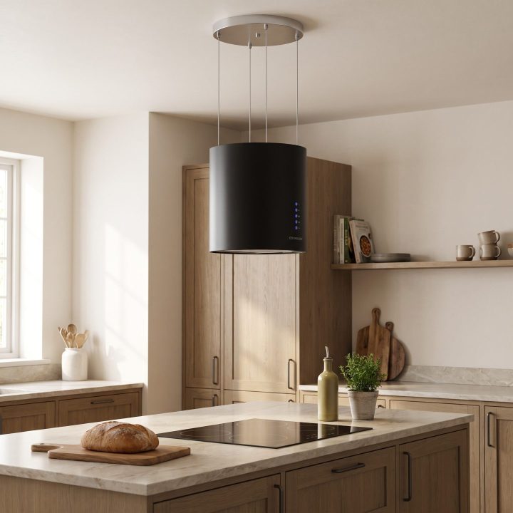 35cm Ceiling Mounted Cooker Hood A++ Energy Rated - Black - Product hero