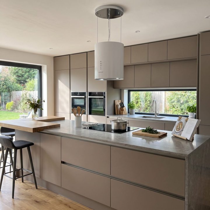 35cm Ceiling Mounted Cooker Hood A++ Energy Rated - White - Scale and room context