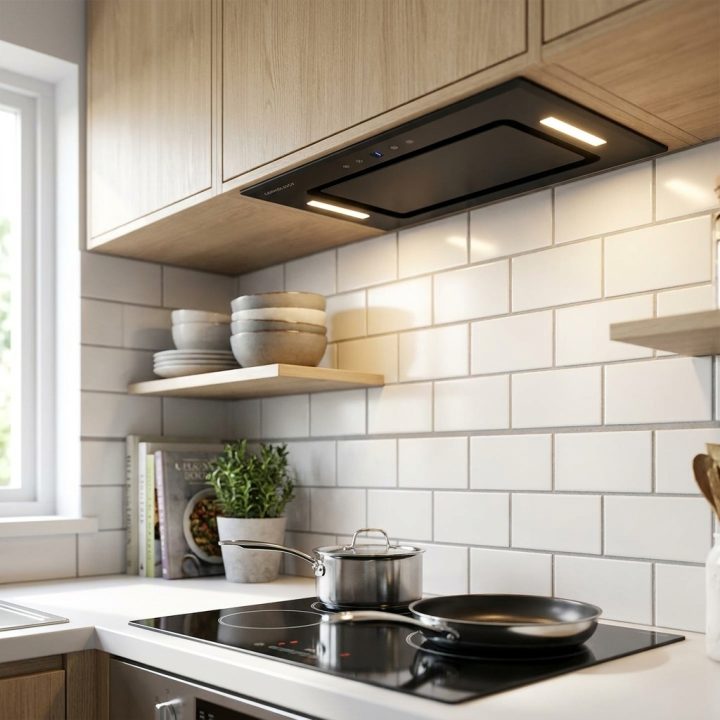 52cm Built-Under Canopy Cooker Hood A+ Energy Rated - Black Glass - 5fc3cc91d2d7fc87f3b2c6b7710f1b109c3520c1223b034472901572a98531be