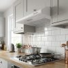 60cm Visor Cooker Hood - White - 17fd803122dc3e6fdedf32d159556da1a088fc58fe470dc003c1853733762769