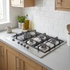 70cm Built-In 5 Burner Gas Hob with Wok Burner - Stainless Steel - 143258de15510f7dbdc1eaf08915869468d018ace39b8215bc61477bb45a76a6
