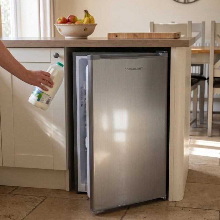 88L Freestanding Under Counter Fridge - Silver - Everyday use and access