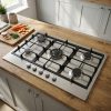 90cm Built-In 5 Burner Gas Hob with Wok Burner - Stainless Steel - ce8acc649bbaec2f9a0d34e4105c24d0a578a0fbf4b729c00779892913f235db