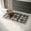 90cm Built-In 5 Burner Gas Hob with Wok Burner - Stainless Steel - 5d3348d380d8313edf005387281a5c9899da65152812e2e27a2e08a1428903b6