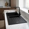 Arezzo 1.5 Bowl Granite Composite Sink with Drainer - Black - 25b60fe5a45d42a5cee9aa6f87e4345acbba1df0c3e13fdde2f3845ee941b331