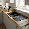Arezzo 1.5 Bowl Granite Composite Sink with Drainer - Black - 80b1791f255e83983a6d59cb6d8e2e57000bf442c4c3e40518f4ca3985a29e0a