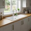 Arezzo 1.5 Bowl Granite Composite Sink with Drainer - White - 334c119bda0caf36f8892fd16e6e6b5d73edbe88f80d971cd9e66d40e4d3d17a