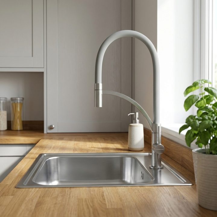 Giglio Brushed Graphite Pull Out Kitchen Tap - a2f5e3a01f094f09e1ed184c75a760d3be2c6b40a0ad52ec6fc313aec20bd4a3
