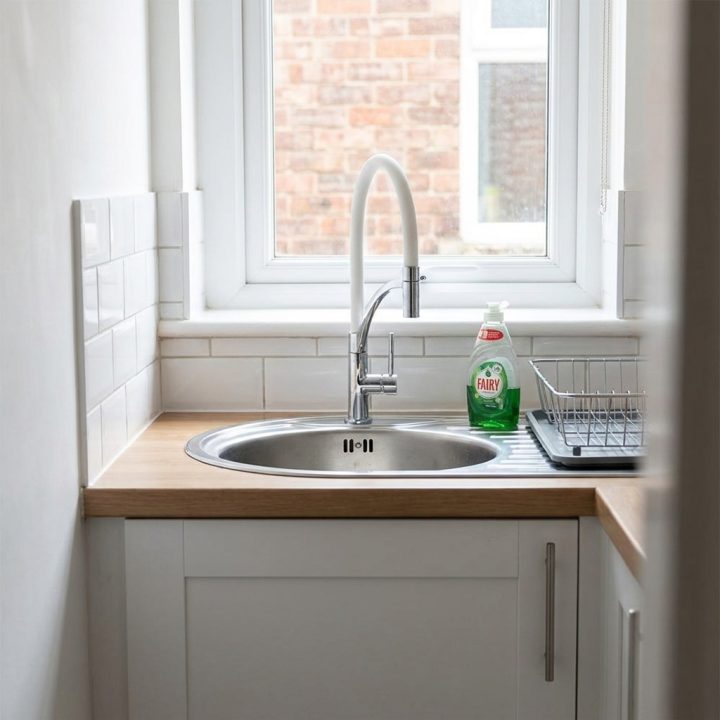 Giglio Brushed White Pull Out Kitchen Tap - 5321b43b002032ff9cbe36114e448ab6d8dbbfdfeca18be5378d394e682437f0