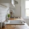 Livorno Brushed White Twin Lever Kitchen Tap - 1cdc05a5d40ace8f574868b41d80f45c7221690500b45d9fc1809d32291f5975