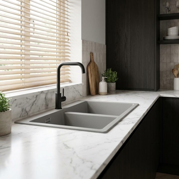 Lucca Grey Granite Composite 1.5 Bowl Kitchen Sink - 1bbf020f0b7af33ffd69483e69de167a613e6eb6705c4034ea94ebbf6fe4a70c