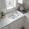 Lucca White Granite Composite 1.5 Bowl Kitchen Sink - 7333bad829a136bb484c3d3f85b23d2d9b72452a7dbf0ebdb1e74fd6a3a82160
