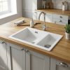 Lucca White Granite Composite 1.5 Bowl Kitchen Sink - 6e0182cb9d317f768b60805fa038c02e57fdce03a8493a36da0bc7753a5b8469