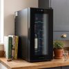 10 Bottle Freestanding Wine Cooler 26cm - Black - Product hero