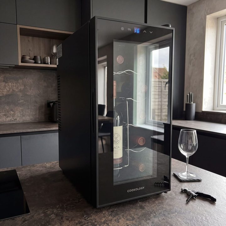 10 Bottle Freestanding Wine Cooler 26cm - Black - Verified design detail