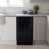 10 Place Settings Freestanding Dishwasher - Black - Scale and room context