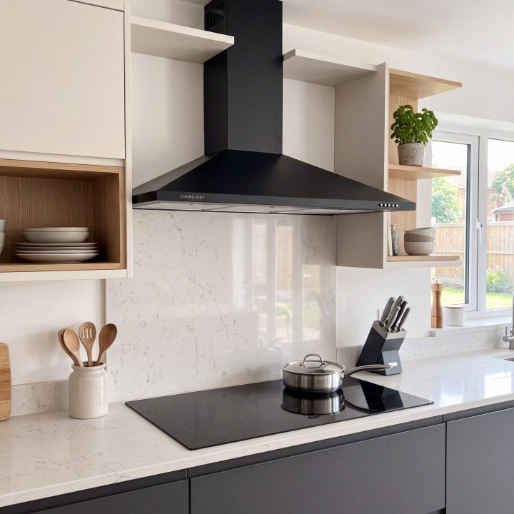 100cm Chimney Cooker Hood A Energy Rated - Black - Everyday use and access