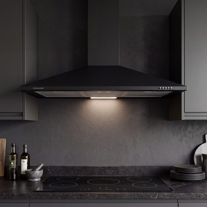 100cm Chimney Cooker Hood A Energy Rated - Black - Verified design detail