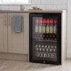 115L Freestanding Under Counter Drinks Fridge 54cm - Black - Scale and room context