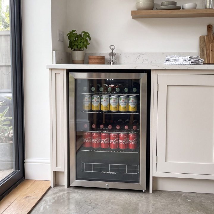115L Freestanding Under Counter Drinks Fridge 54cm - Stainless Steel - Product hero