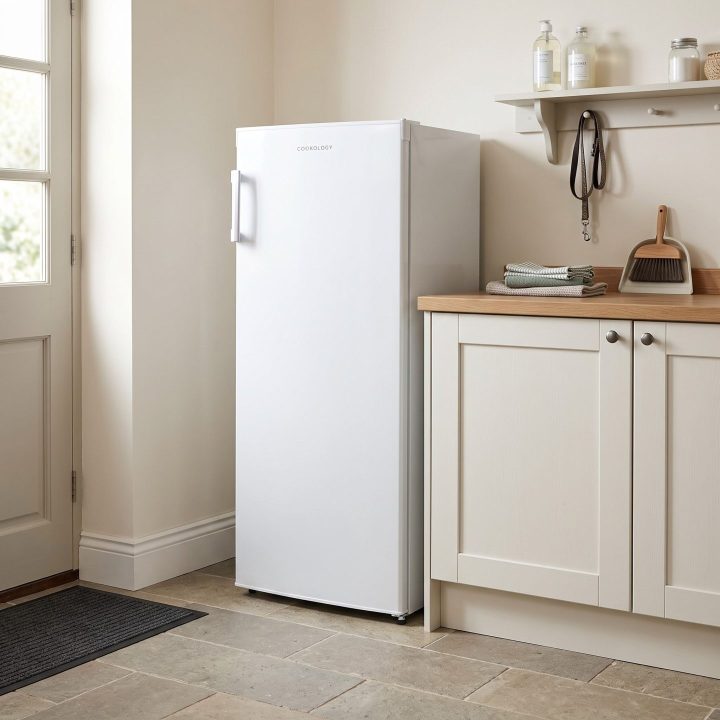 160L Freestanding Tall Larder Freezer - White - Product hero