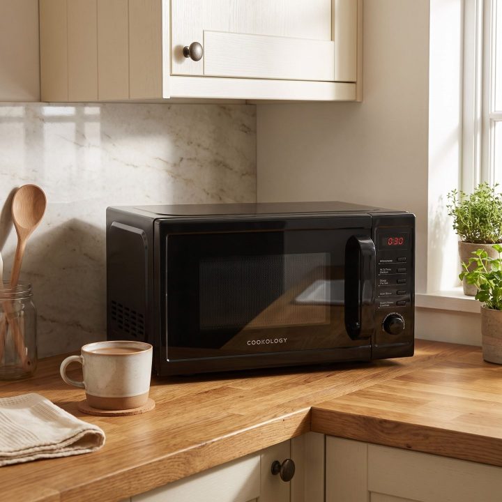 20L Freestanding Microwave 800W - Black - Everyday use and access
