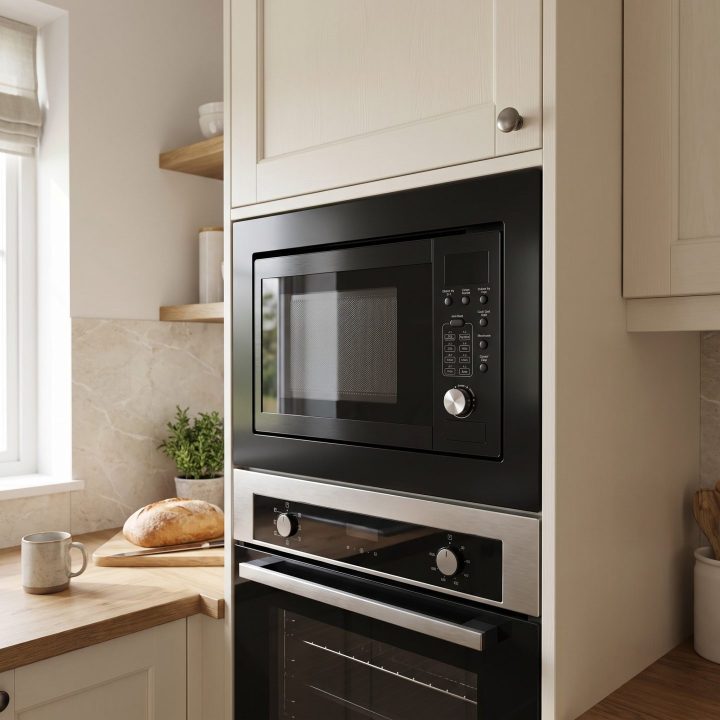 20L Integrated Microwave 800W - Black - Everyday use and access