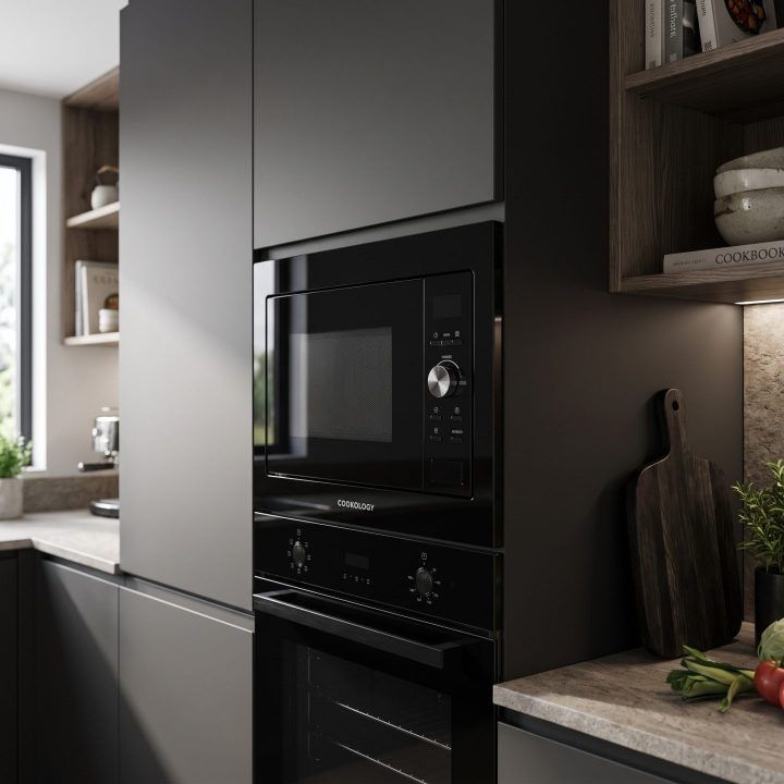 20L Integrated Microwave 800W - Black - Verified design detail