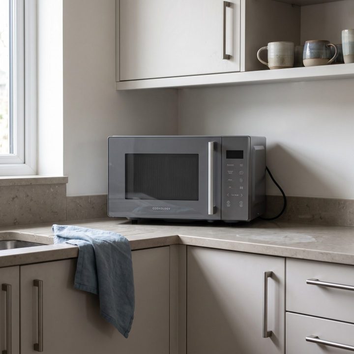 23L Flatbed Microwave with Grill 800W - Grey - Product hero