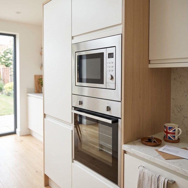 25L Built-In Microwave with Grill 900W - Stainless Steel - Everyday use and access