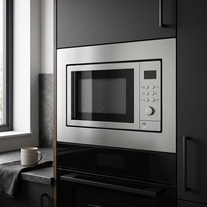 25L Built-In Microwave with Grill 900W - Stainless Steel - Verified design detail