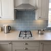 30cm Built-In Domino Gas Hob 2 Burner with LPG Conversion - Stainless Steel - Scale and room context