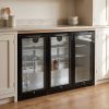 330L Commercial Back Bar Chiller Fridge 135cm - Black - Product hero