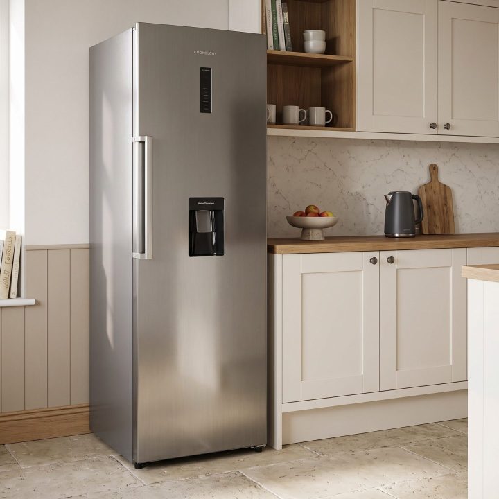 356L Freestanding Larder Fridge with Water Dispenser - Stainless Steel - Product hero