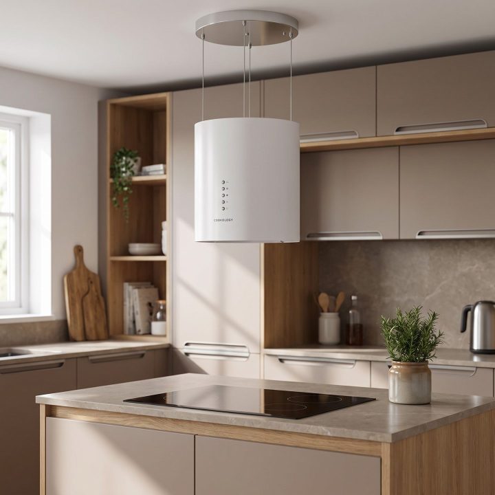35cm Ceiling Mounted Cooker Hood A++ Energy Rated - White - Verified design detail
