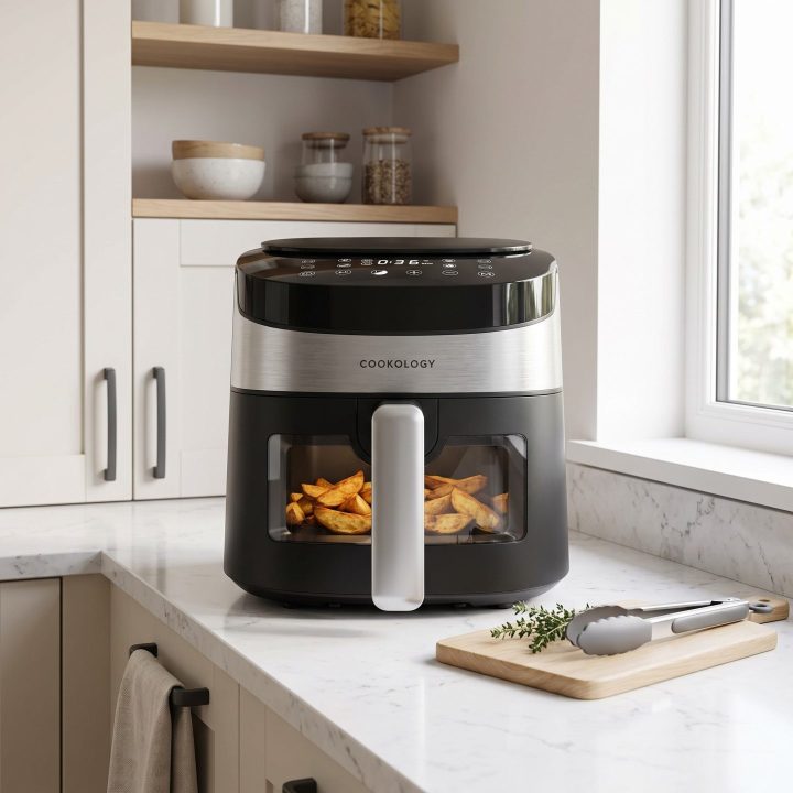 4.2L Air Fryer with Viewing Window 8 Cooking Functions - Stainless Steel - Everyday use and access