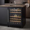 46 Bottle Freestanding Wine Cooler 60cm - Black - Verified design detail