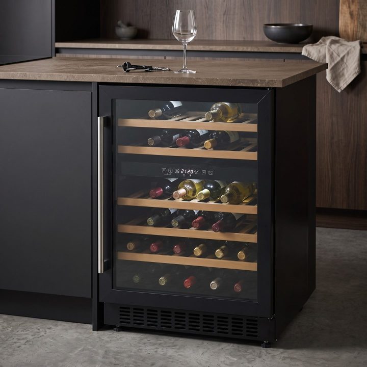 46 Bottle Freestanding Wine Cooler 60cm - Black - Verified design detail