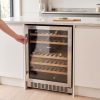 46 Bottle Freestanding Wine Cooler Dual Zone 60cm - Stainless Steel - Everyday use and access