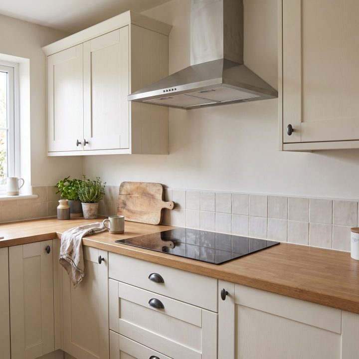 60cm 4 Zone Built-In Induction Hob, 7200W Touch Control - Scale and room context