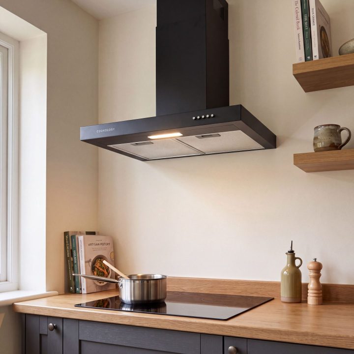 60cm Chimney Cooker Hood A Energy Rated - Black - Product hero