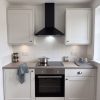 60cm Chimney Cooker Hood A Energy Rated - Matt Black - Scale and room context