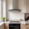 60cm Chimney Cooker Hood A Energy Rated - Stainless Steel - Everyday use and access