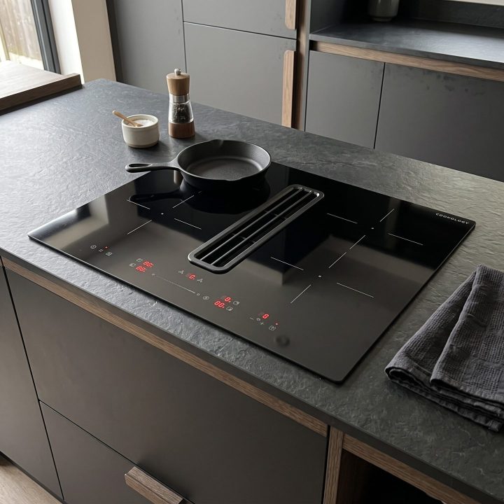 60cm Downdraft Vented 4 Zone Induction Hob A Energy Rated - Black - Verified design detail