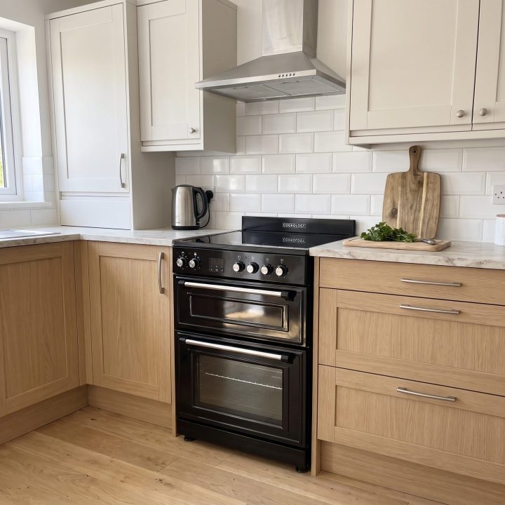60cm Freestanding Double Oven - Black - Everyday use and access
