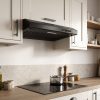 60cm Visor Cooker Hood - Black - Product hero