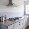 70cm Built-In 5 Burner Gas Hob with Wok Burner - Stainless Steel - Scale and room context